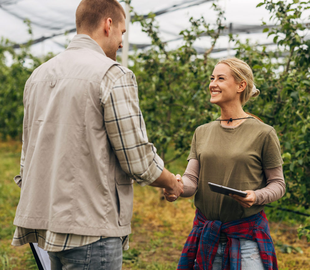 Personnes dans un serre intérieure